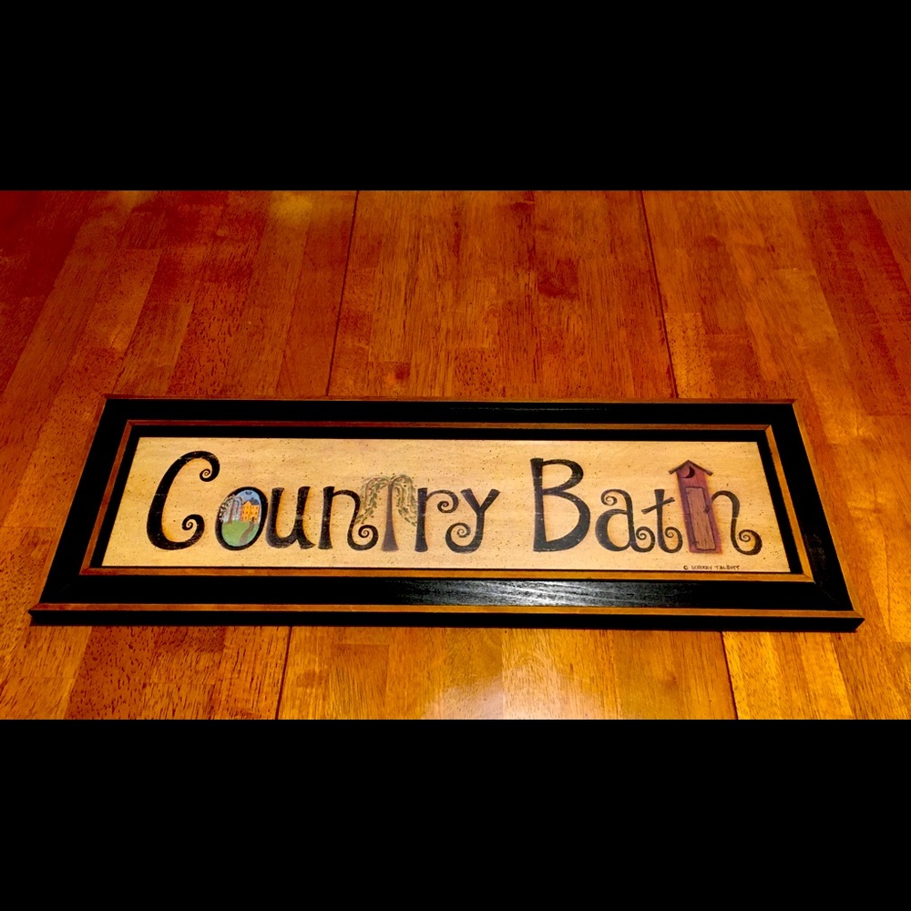 22.5x7.5 Primitive Country Bath Picture